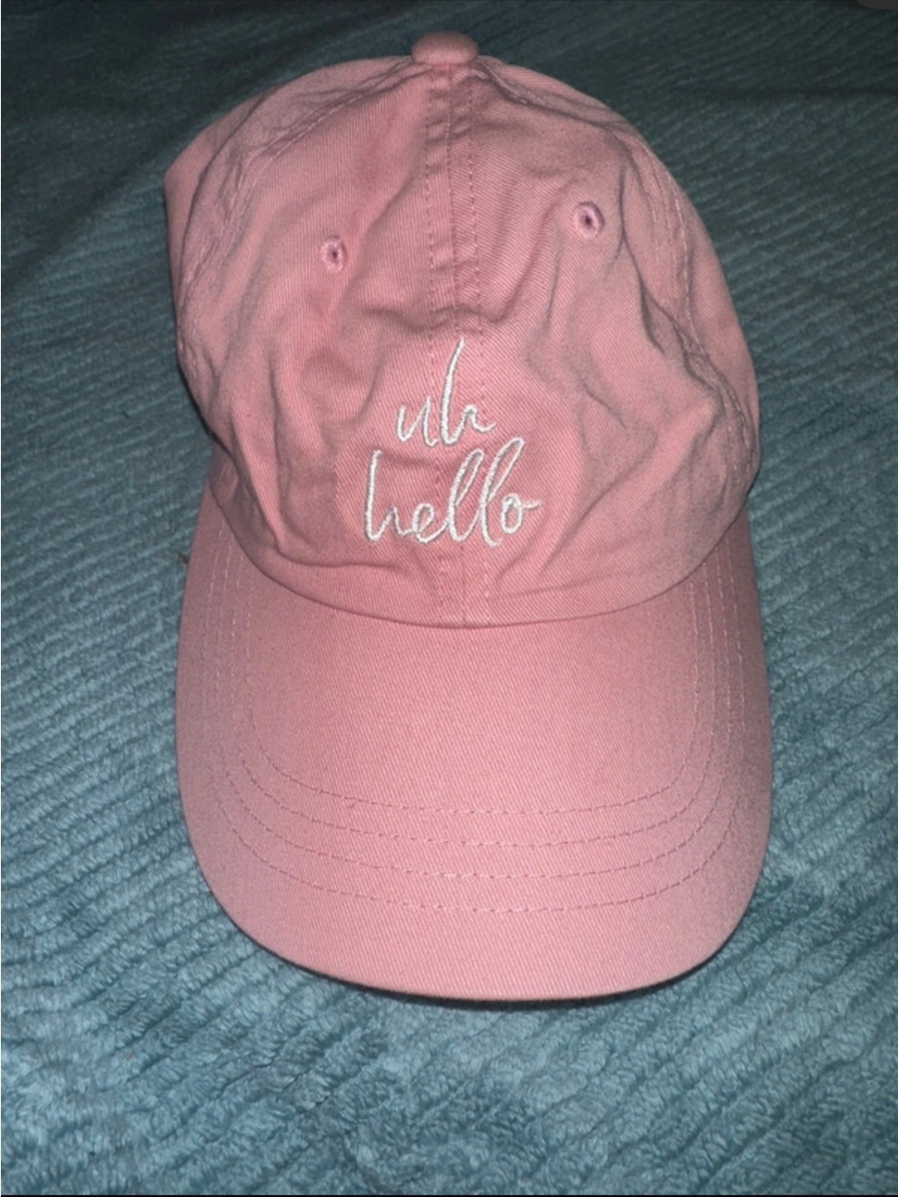 LesDoMakeup Uh Hello pink baseball hat